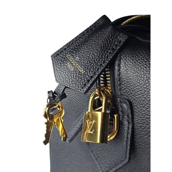 LOUIS VUITTON Empreinte Speedy 30 Black Leather Shoulder Strap Bag Bandouliere - Picture 4 of 16